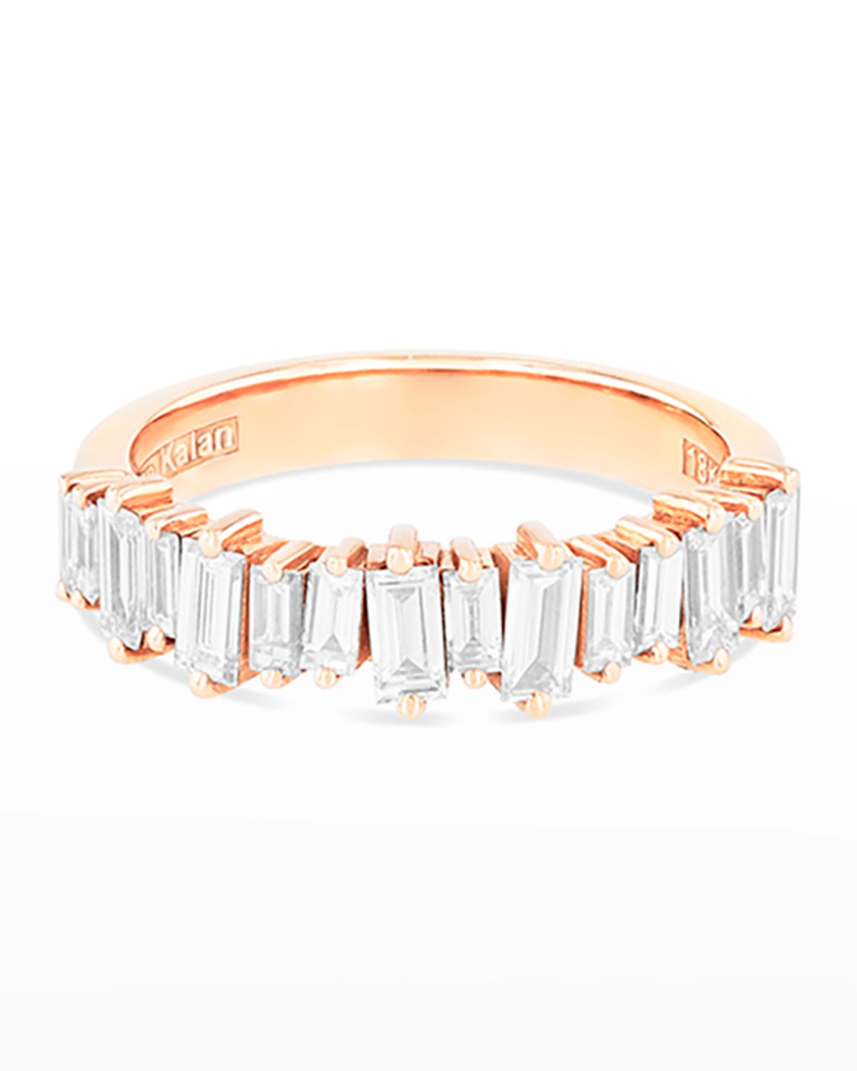 Suzanne Kalan 18k Diamond New Classic Half-band Ring In Rose/gold