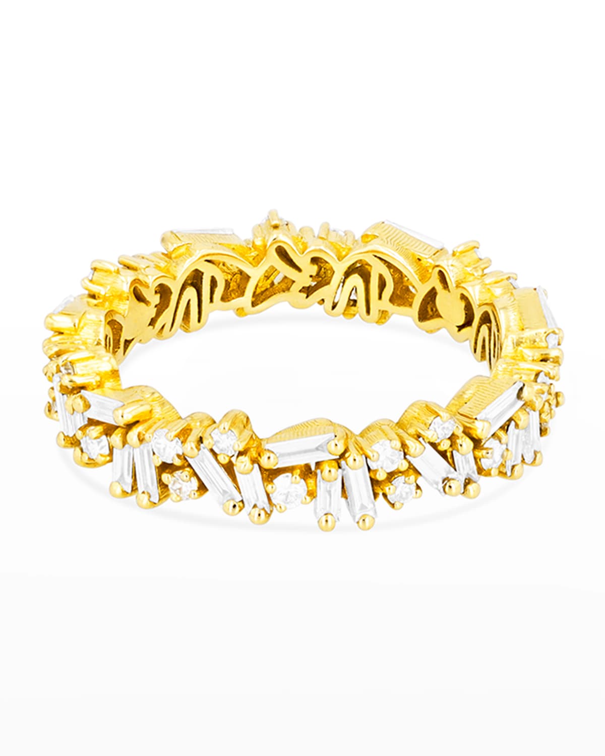 Suzanne Kalan 18k Diamond Icon Eternity Ring Size 4.5-8 In Yellow/gold