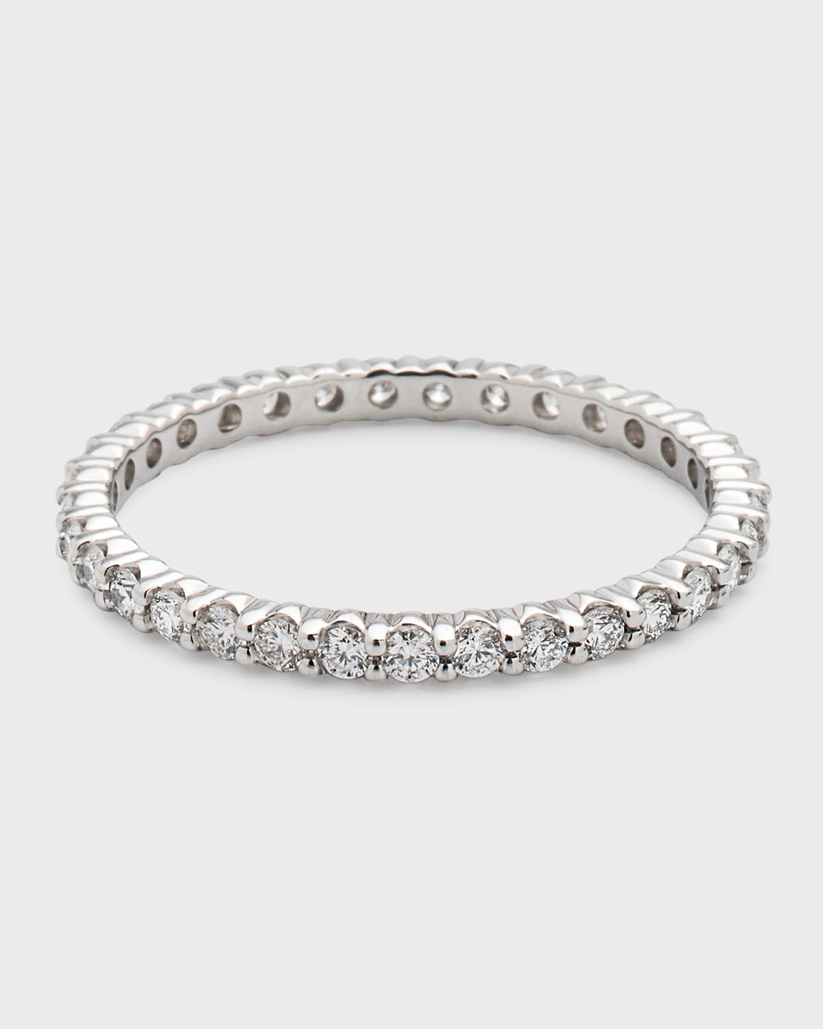 Platinum Round GH/VS Diamond Eternity Band, Size 7, 0.66tcw