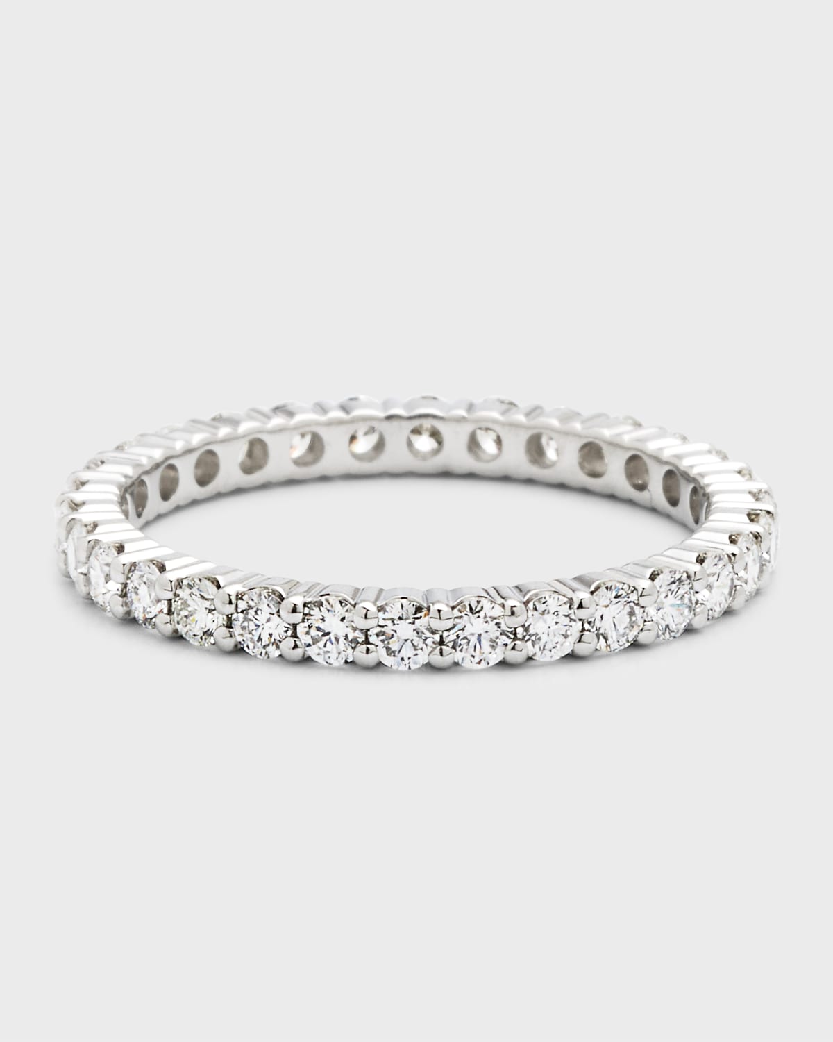 Neiman Marcus Diamonds Platinum Round GH/VS Diamond Eternity Band, Size 7, 1.11tcw
