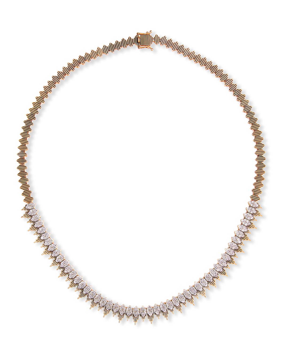 Kismet by Milka 14k Rose Gold Diamond Balcony Necklace