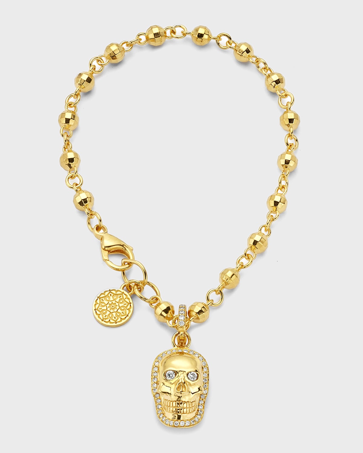 Buddha Mama 20k Small Gold Skull Pendant