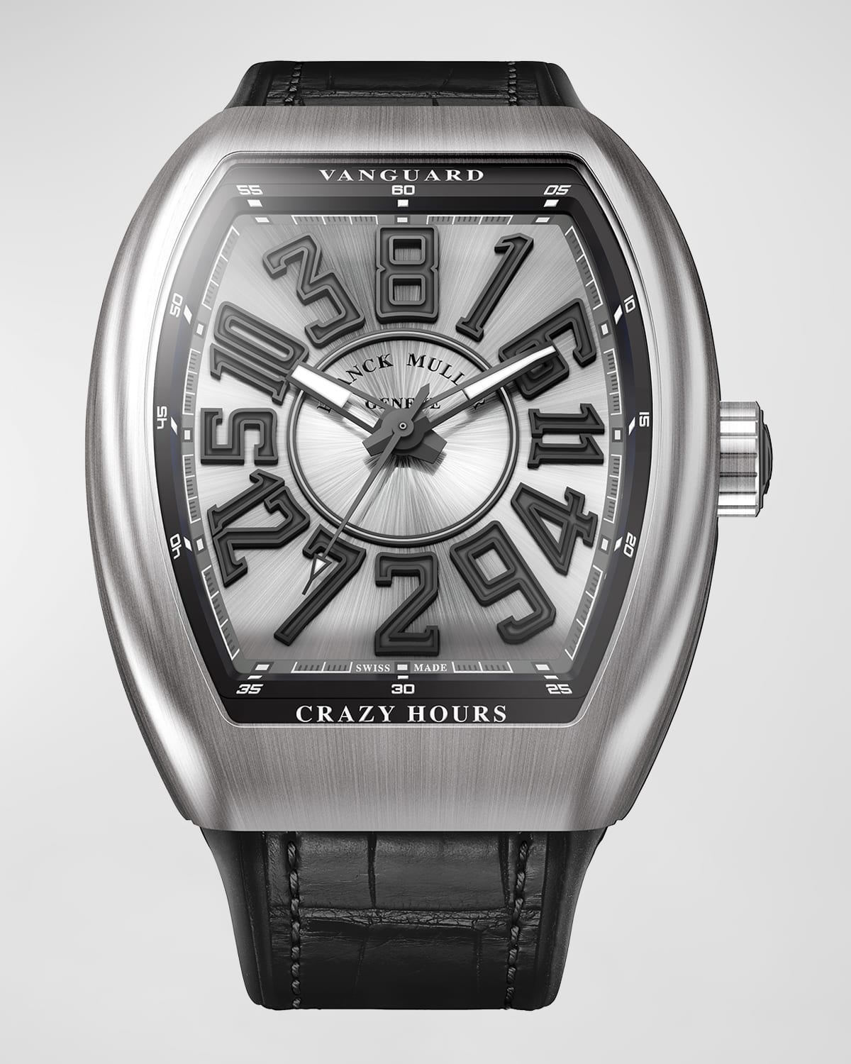 Franck Muller Men's 45mm Stainless Steel Vanguard Crazy Hours Watch