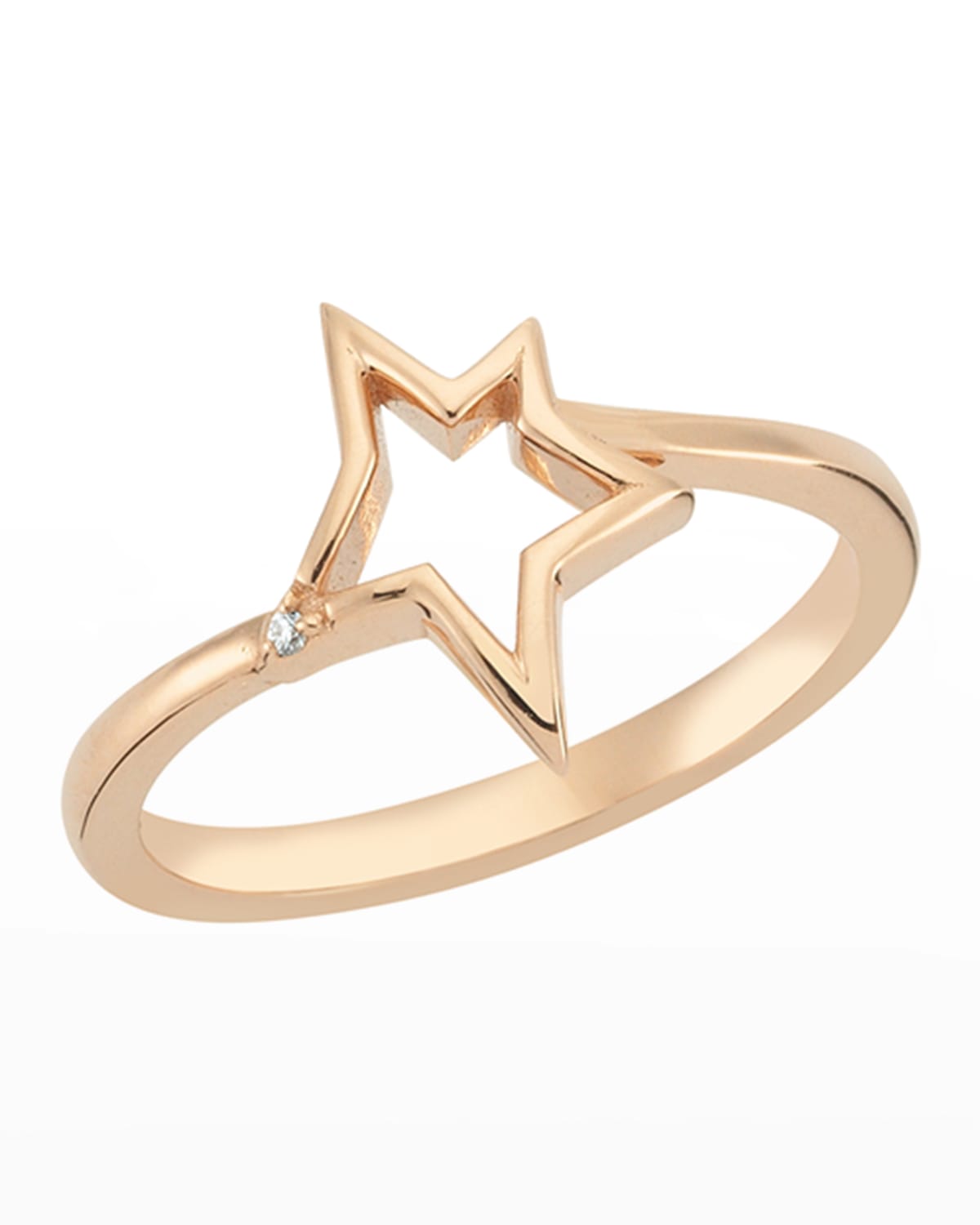 BeeGoddess 14k Rose Gold Sirius Star Ring, Size 7