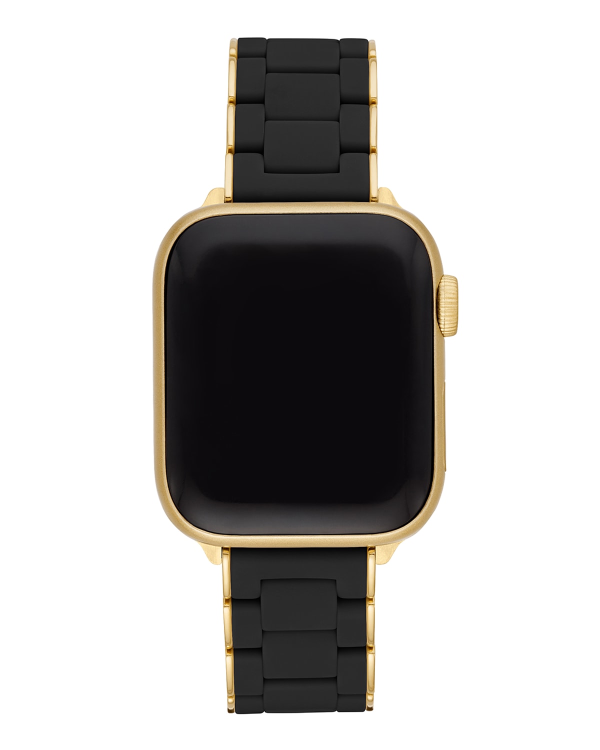 Michele 38/40mm Silicone-wrapped Bracelet Band For Apple Watch, Black/gold