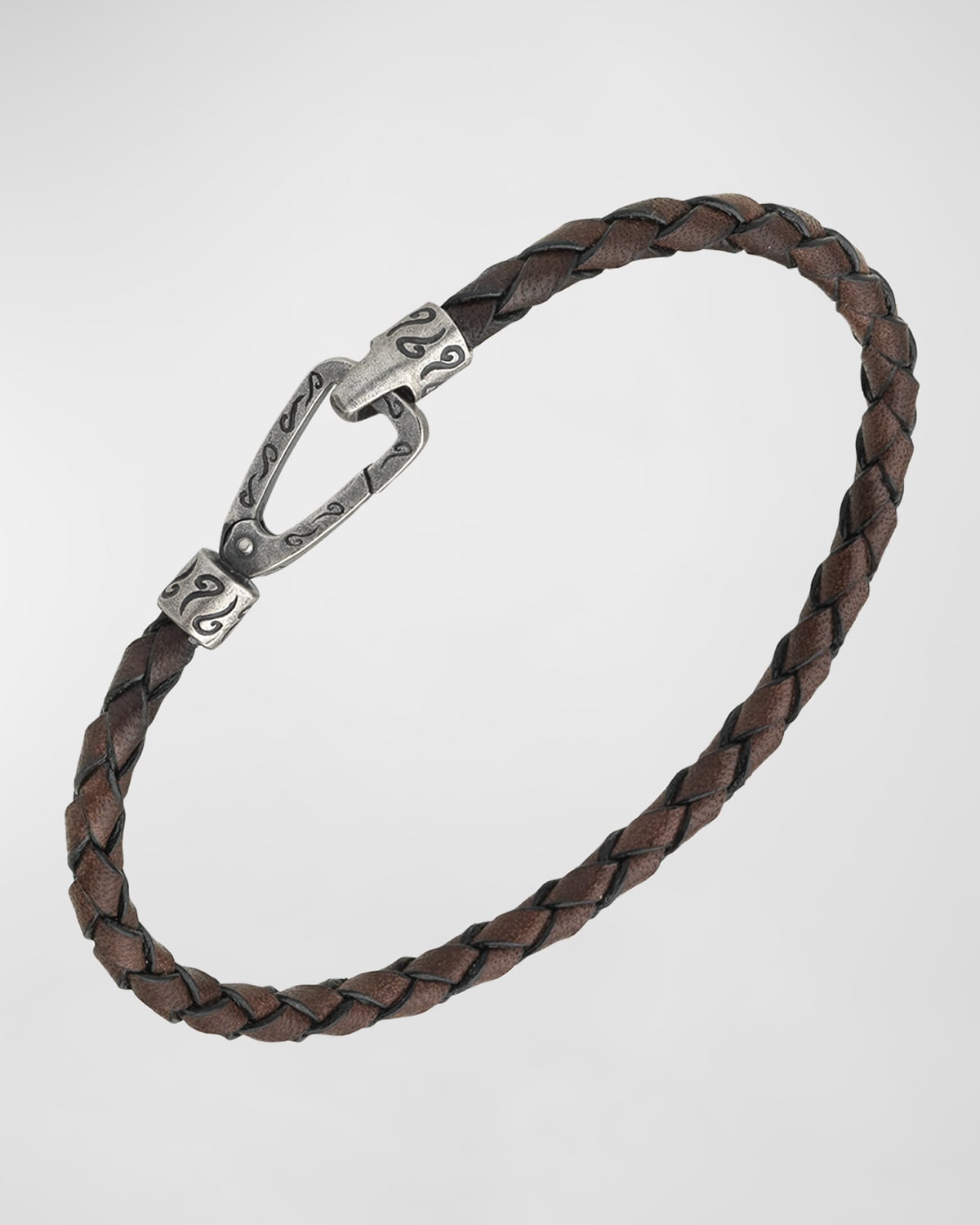 Marco Dal Maso Men's Lash Thin Woven Leather Bracelet