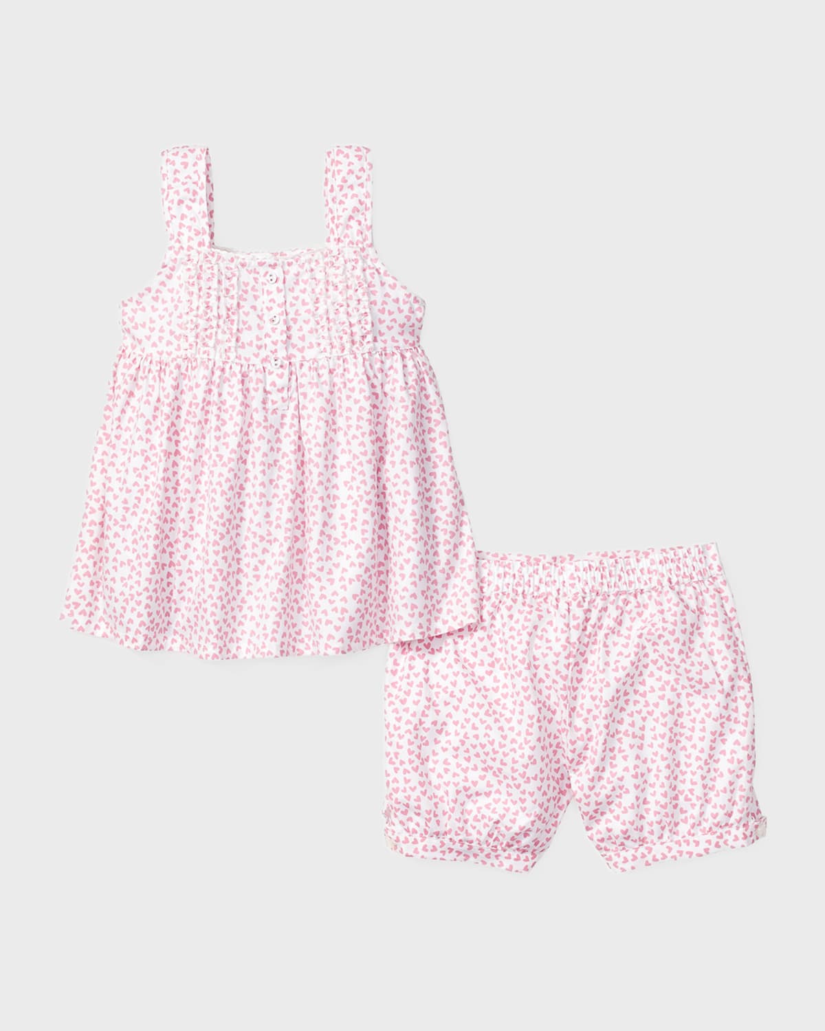 Petite Plume Baby's, Little Girl's & Girl's 2-piece Sweethearts Charlotte Top & Shorts Set In Pink