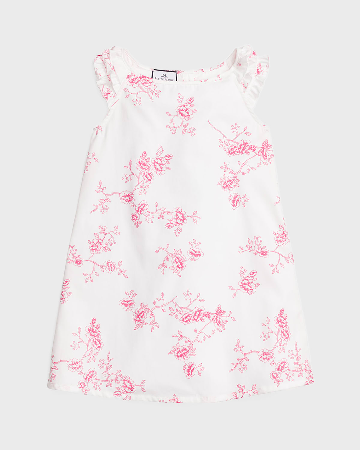 Petite Plume Kids' Girl's Amelia English Rose Ruffle Nightgown In Multi