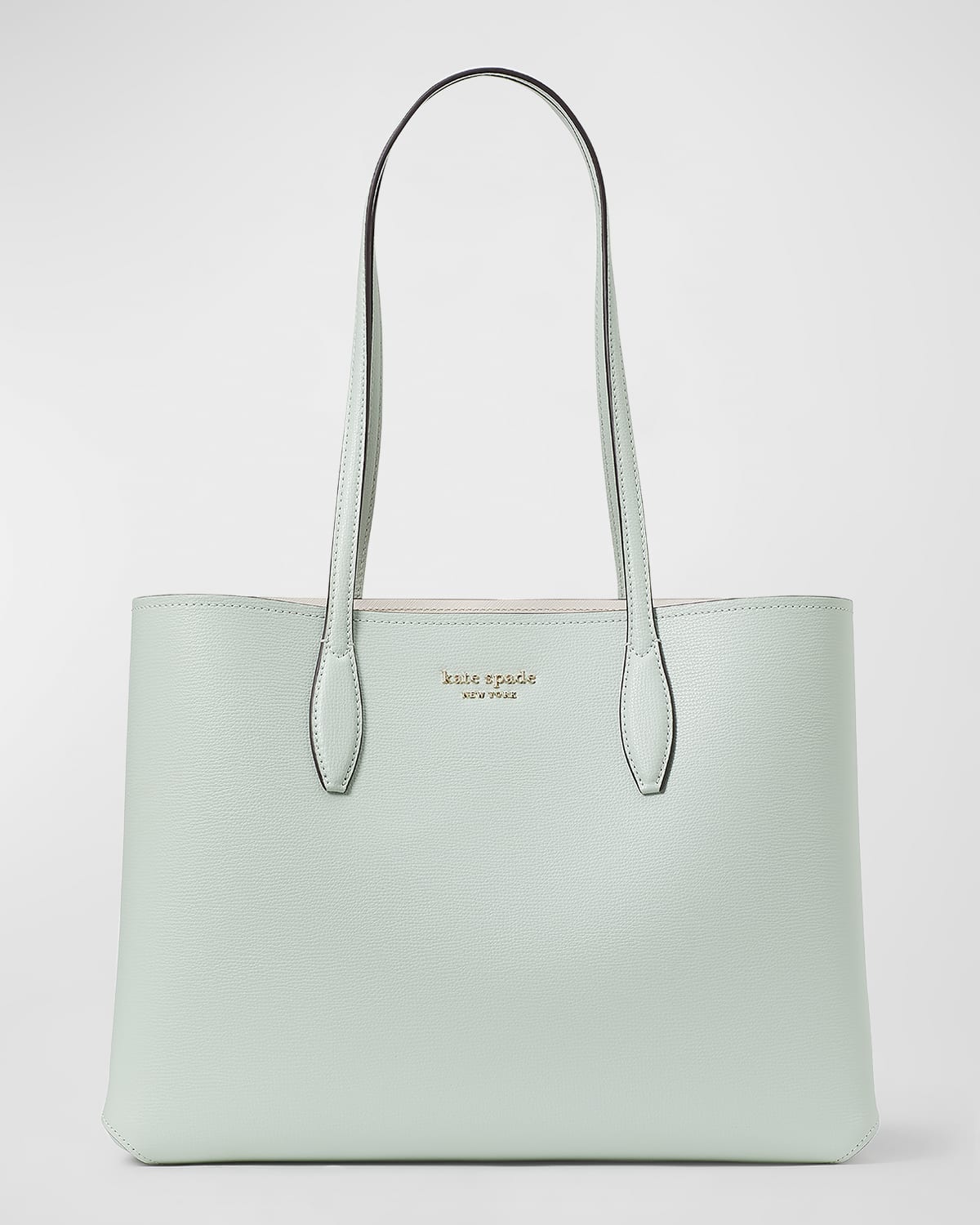 Kate Spade All Day Leather Large Tote Bag In Crystal Blue