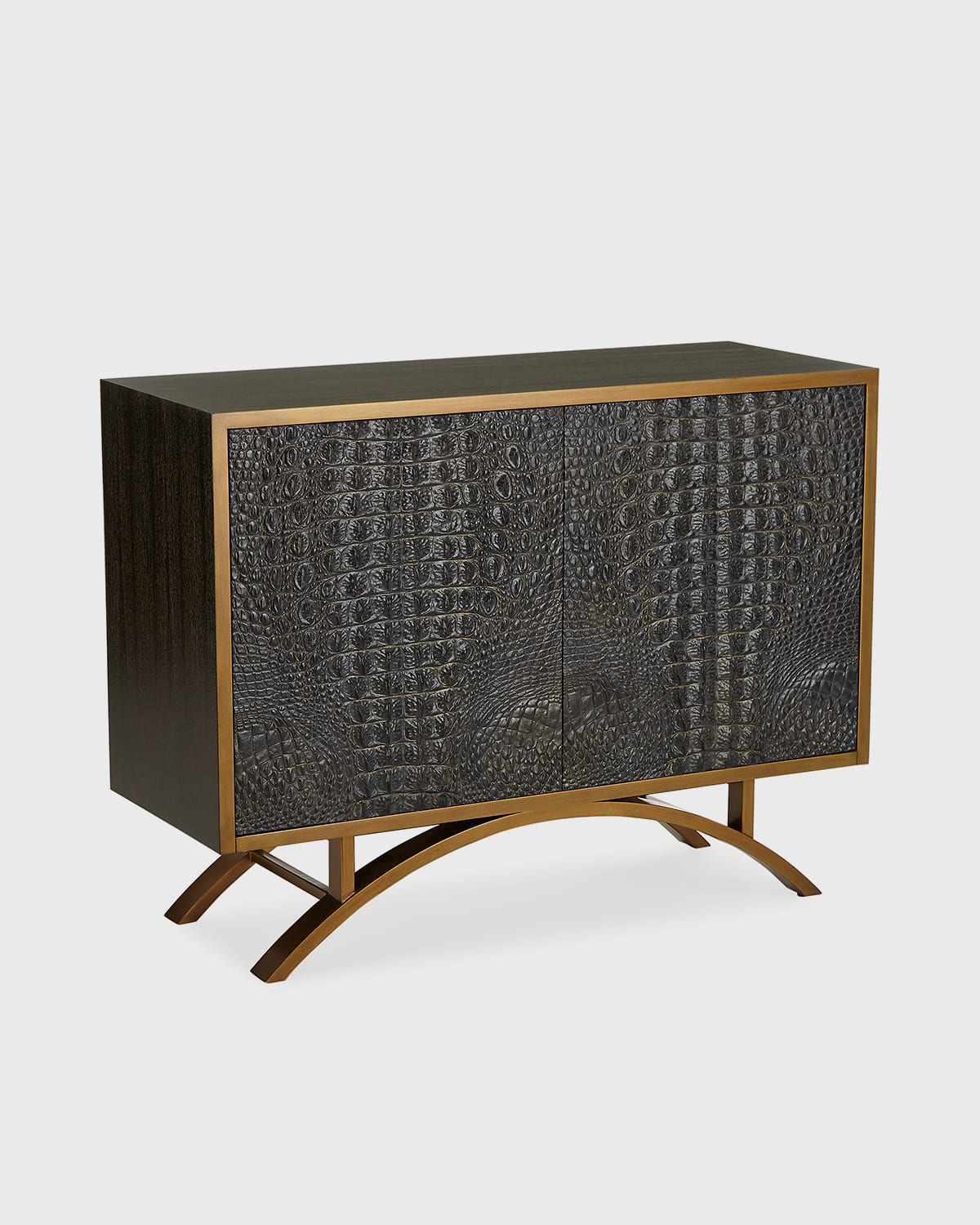 John-richard Collection Greystoke Cabinet In Cerused Black 