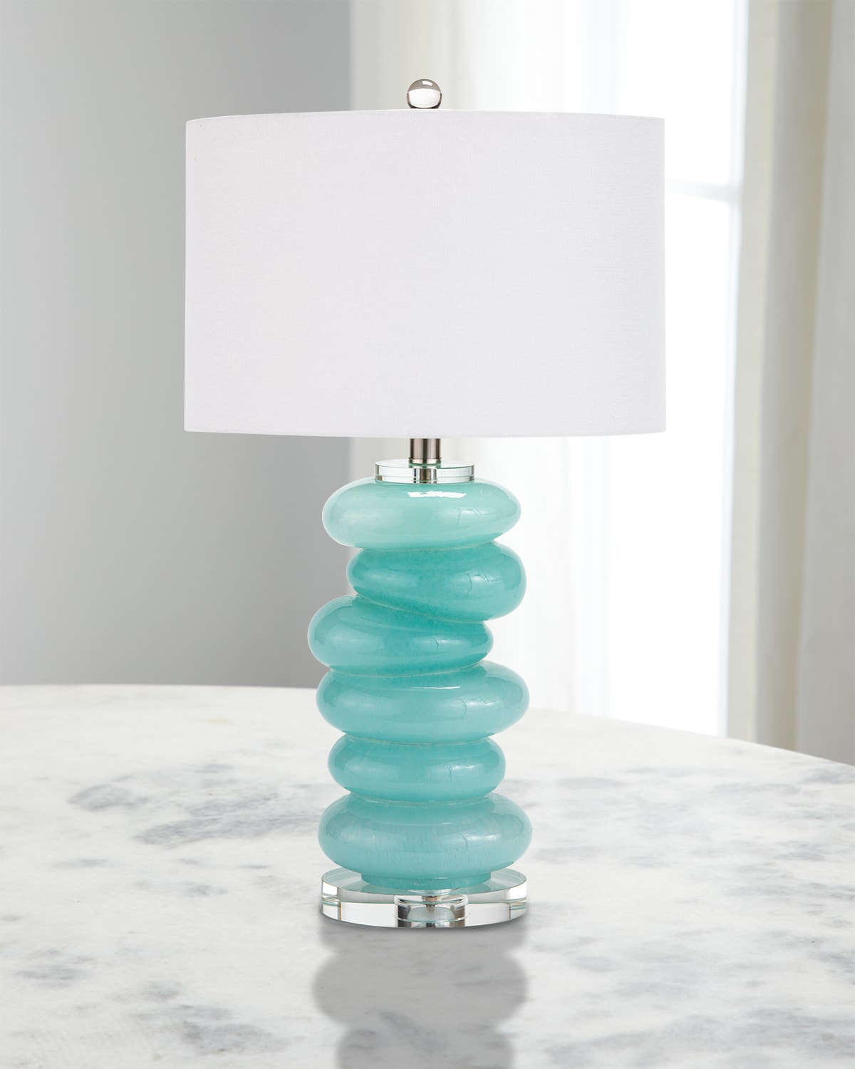 REGINA ANDREW STACKED PEBBLE GLASS TABLE LAMP