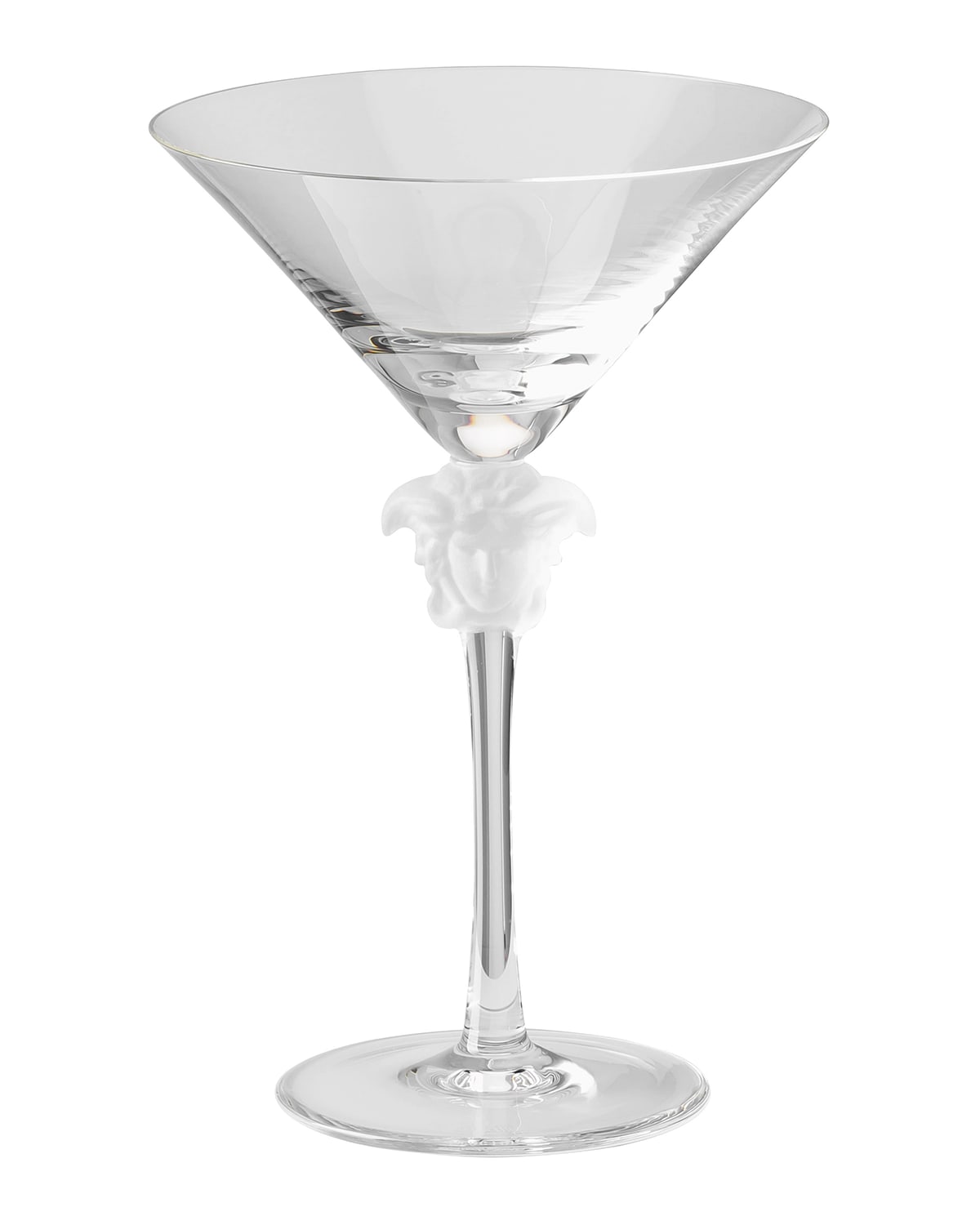 Shop Versace Medusa Lumiere Martini Glass In Clear