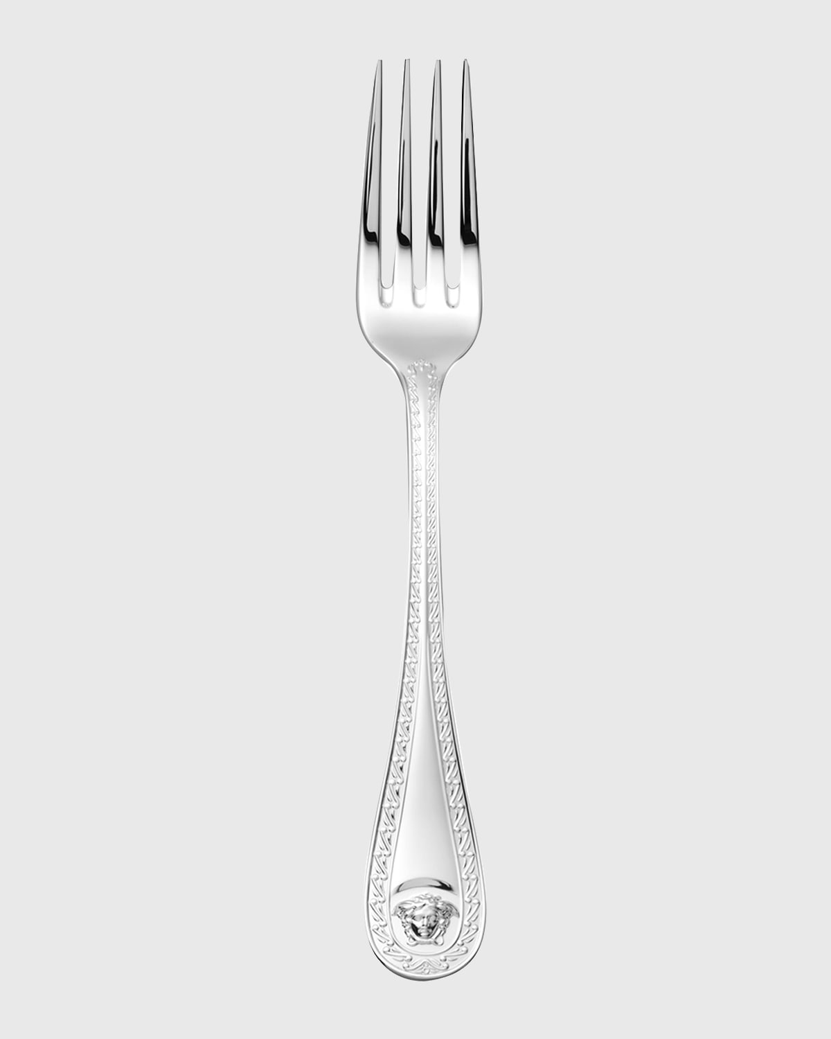 Versace Medusa Silver-plated Table Fork In Silver