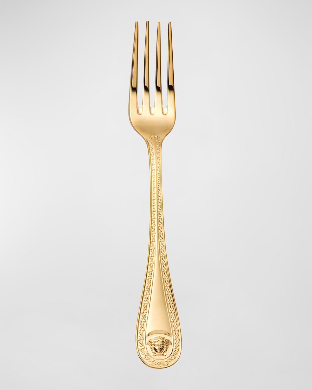 Versace Medusa Gold-plated Table Fork In Gold