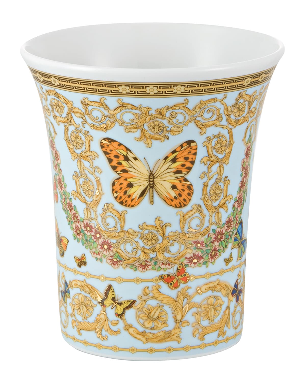 Shop Versace Butterfly Garden 7" Vase In Multi