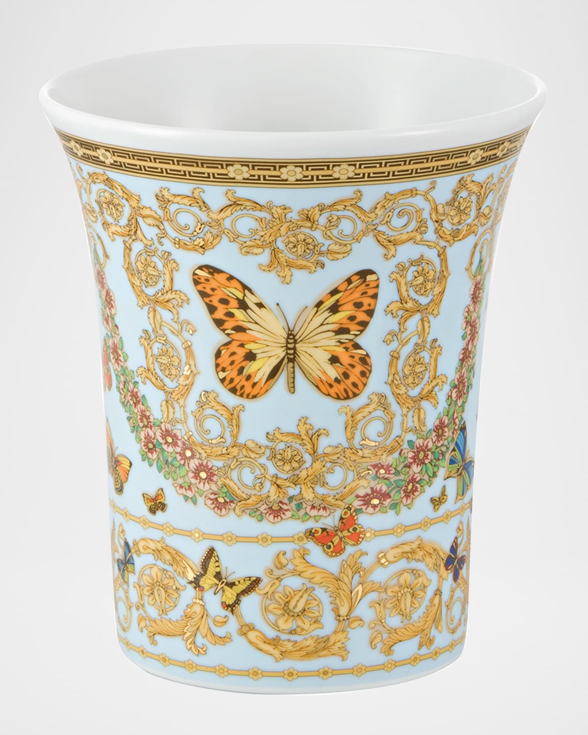 Shop Versace Butterfly Garden 7" Vase In Multi