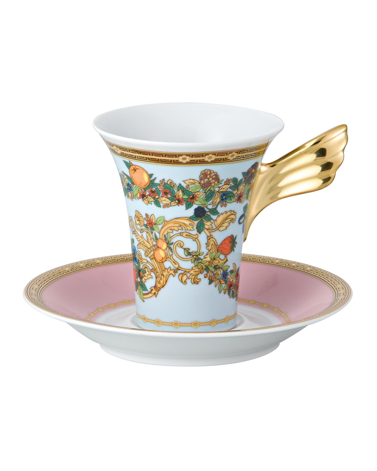 Shop Versace Butterfly Garden A. D. Cup & Saucer In Multi