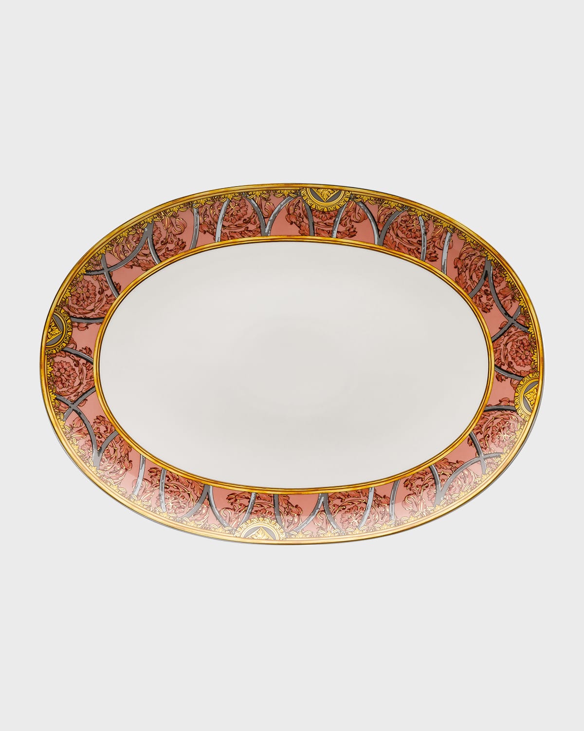 Shop Versace La Scala Del Palazzo Platter In Rosa