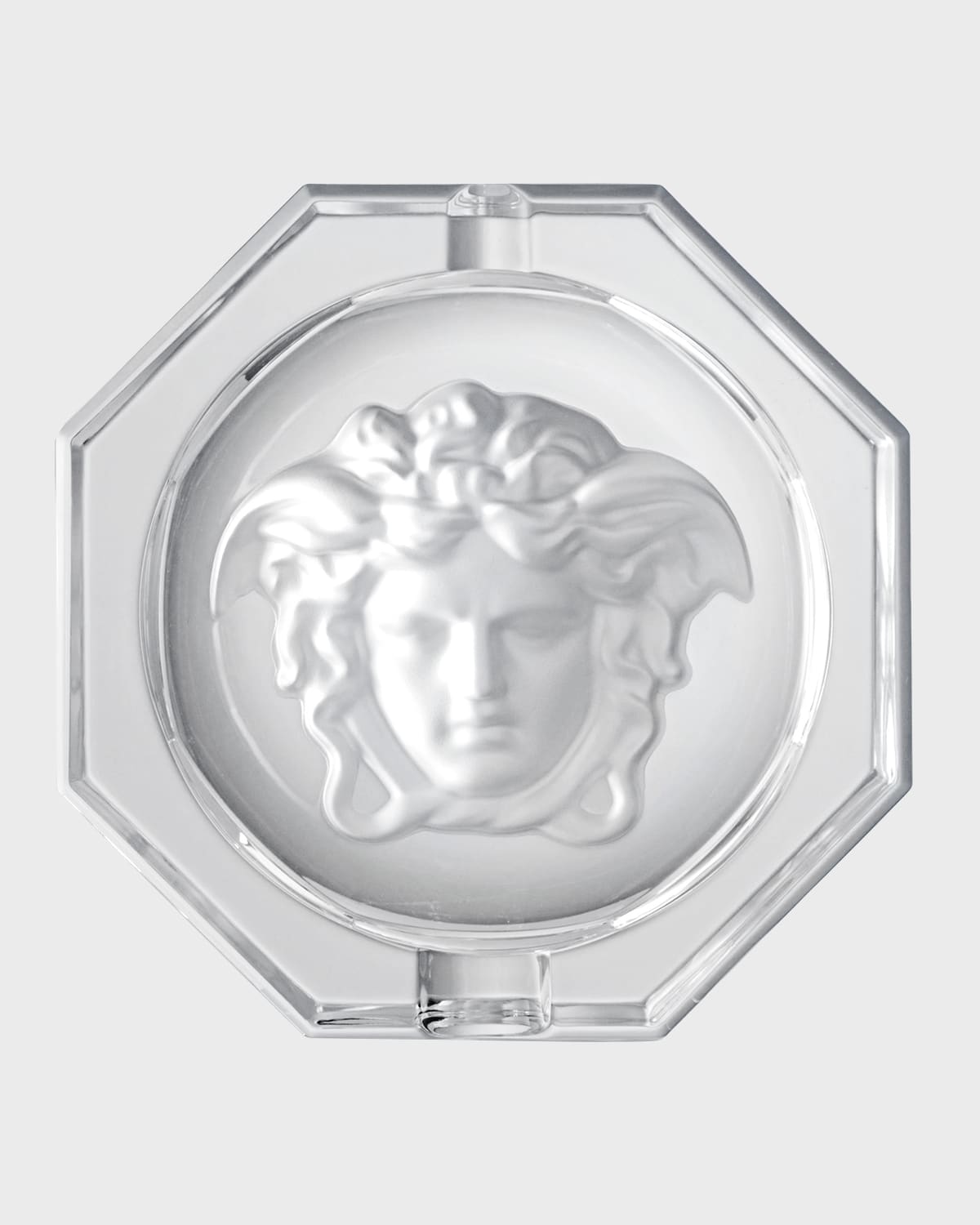Versace Medusa Lumiere 6.3" Ashtray In Clear