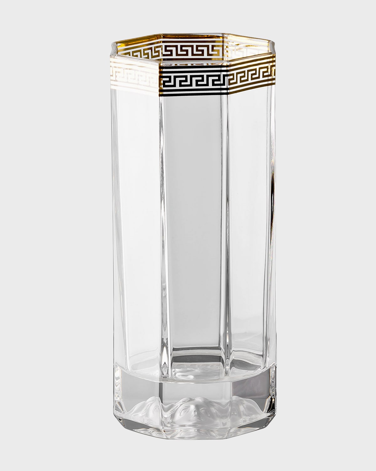 Shop Versace Medusa D'or Tall Drinking Glasses, Set Of 2 In Clear