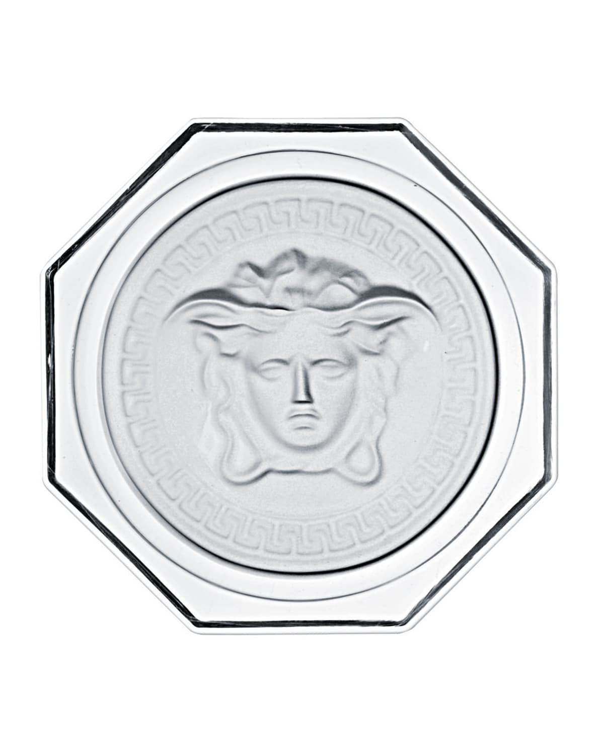 Shop Versace Medusa Lumiere Crystal Coaster In Clear