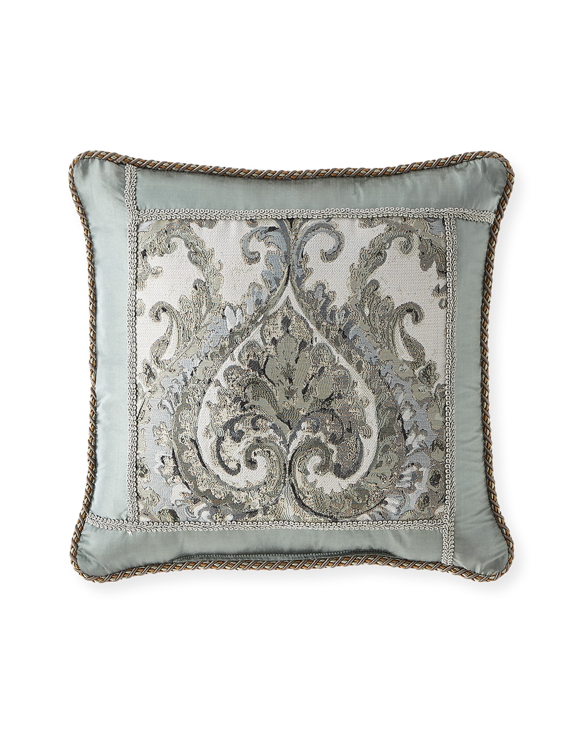 Shop Austin Horn Collection Ainsley Framed 19" Pillow In Nile Blue