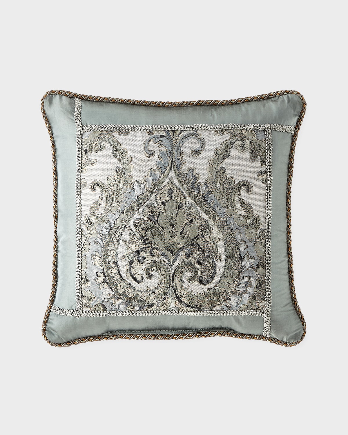 Shop Austin Horn Collection Ainsley Framed 19" Pillow In Nile Blue