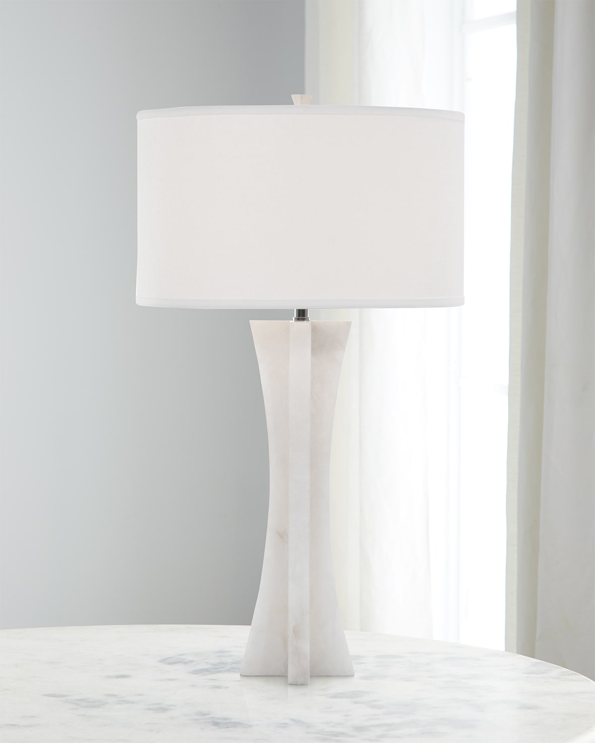 John-richard Collection Alabaster Table Lamp In White