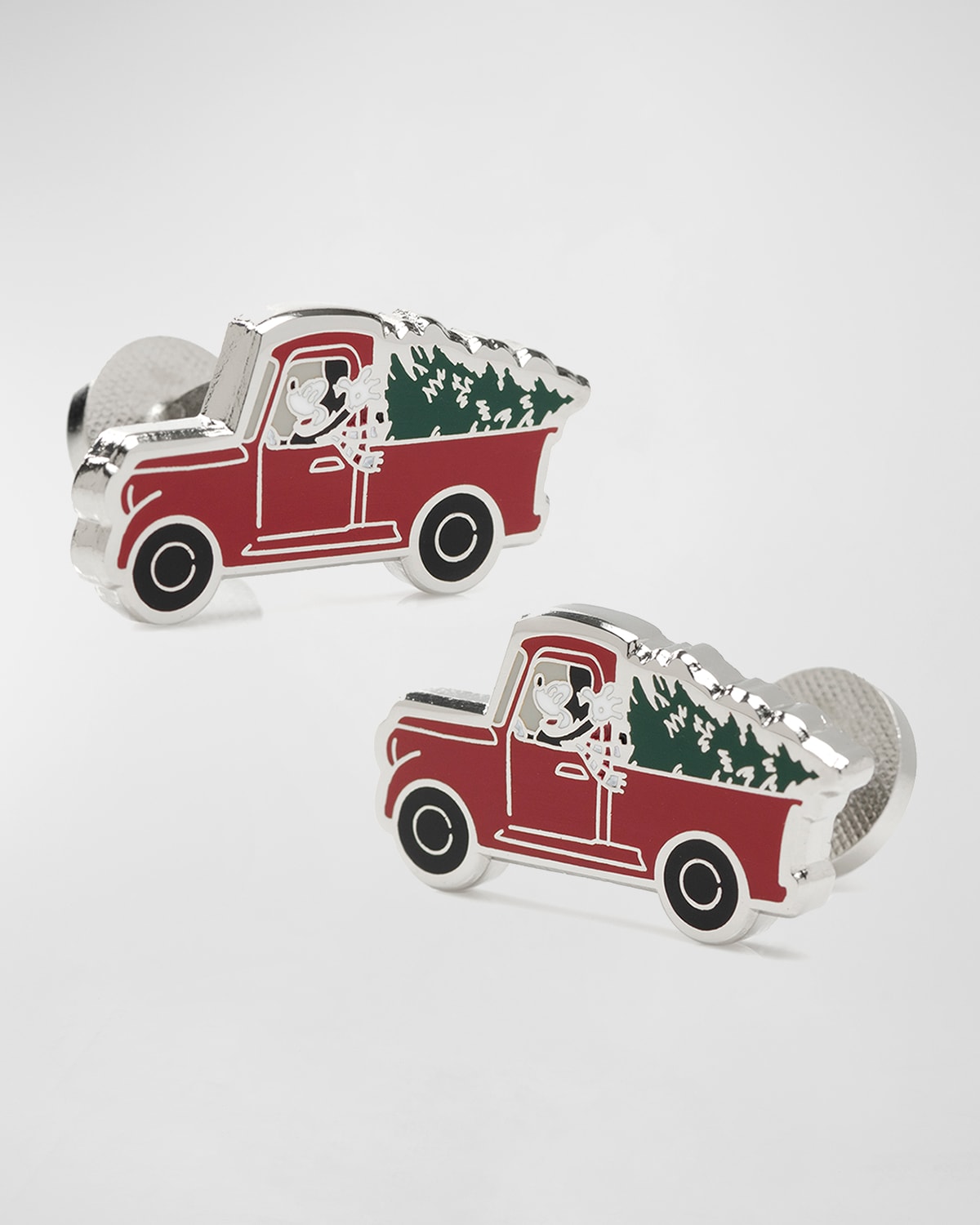 Cufflinks, Inc Men's Mickey Mouse Holiday Truck Cufflinks In Red