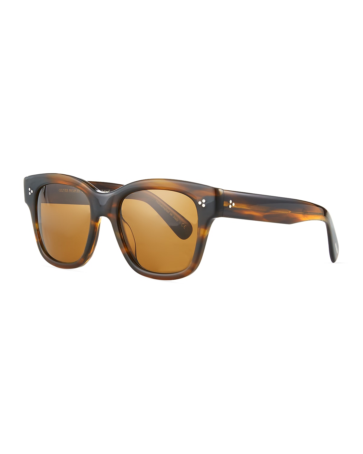 Oliver Peoples Melery Oversized Square Acetate Polarized Sunglasses In Bark / Brown