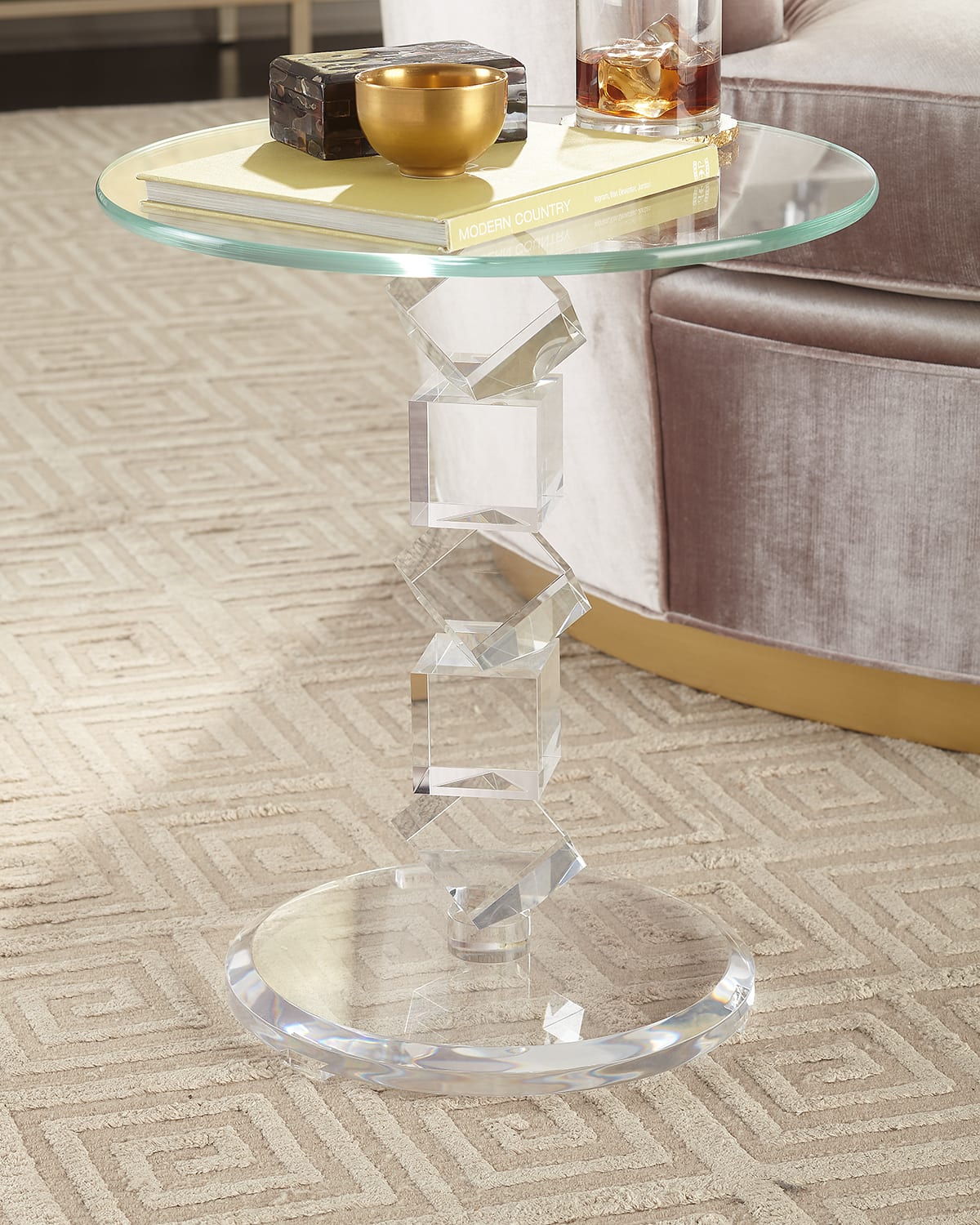 Ambella On The Rocks Side Table In Transparent