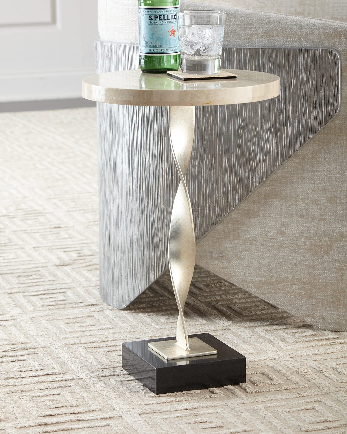 Ambella Twisted Accent Table In Neutral