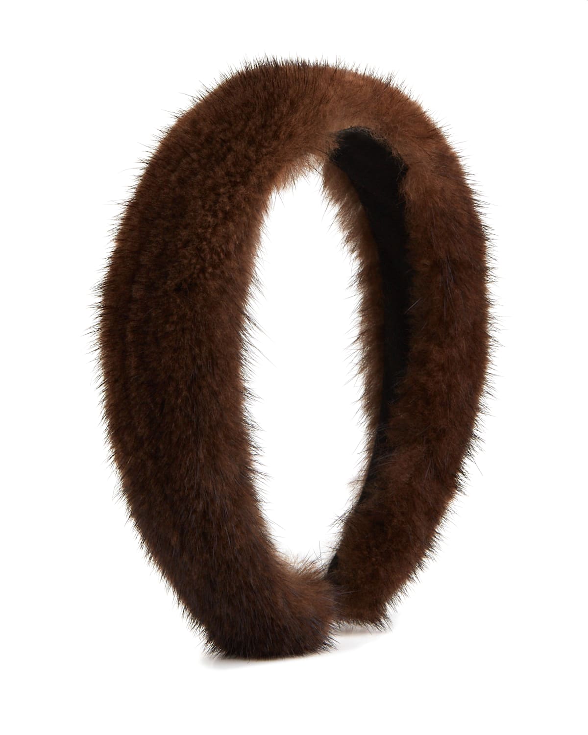 Surell Accessories Mink Fur Hairband In Brown