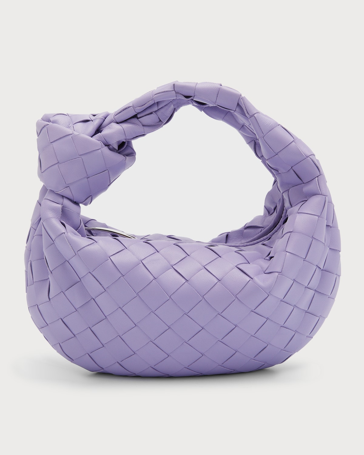 Bottega Veneta Jodie Mini Intrecciato Leather Hobo Bag In Wisteria