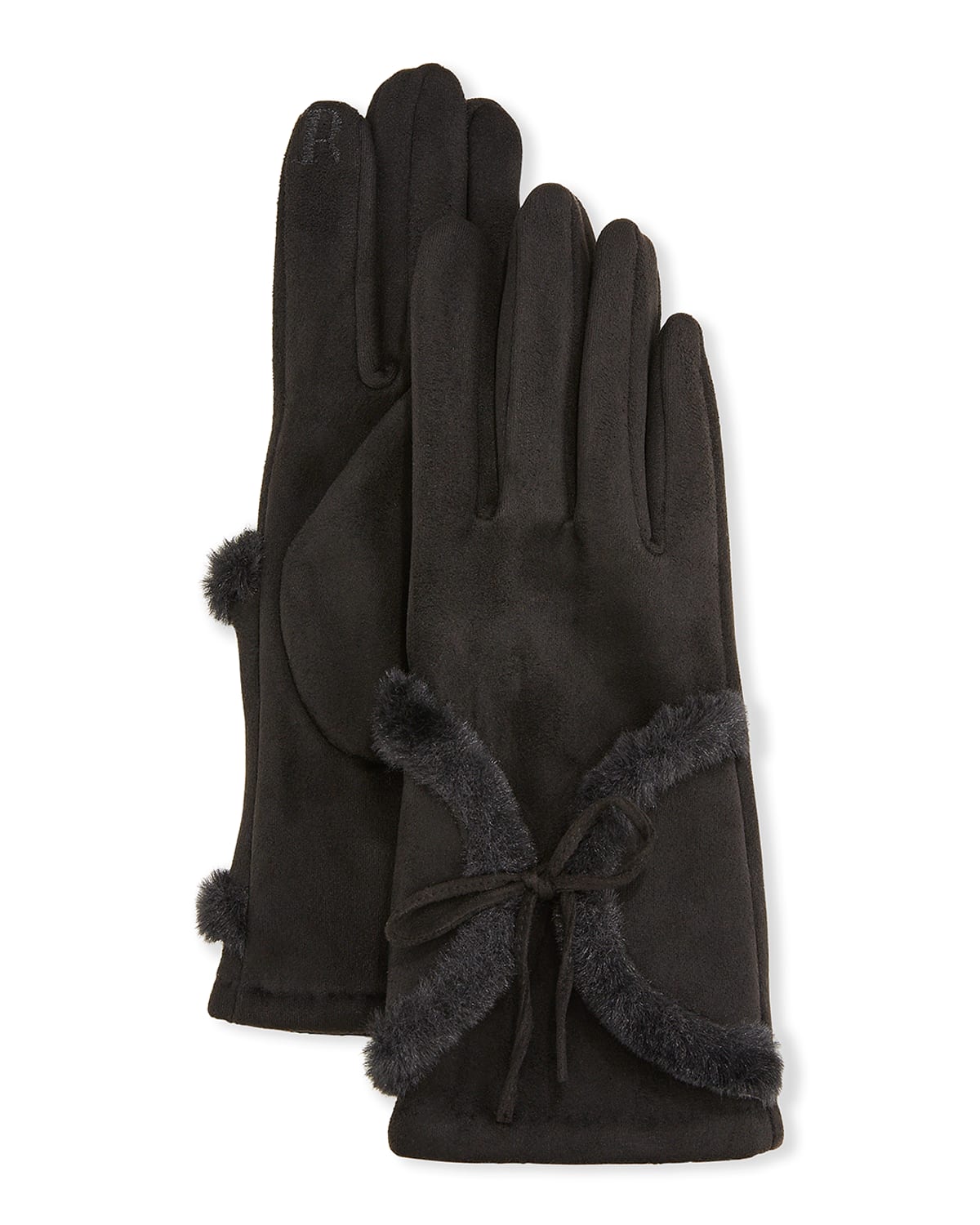 Kora Faux Suede Gloves with Faux Fur