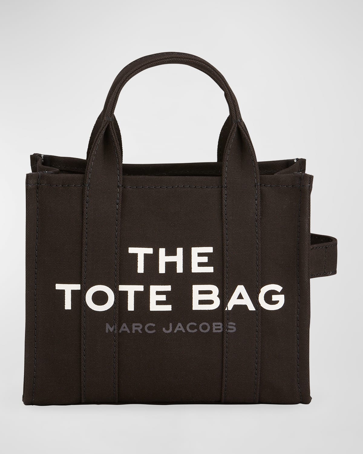 The Marc Jacobs Traveler Mini Logo Canvas Tote Bag In Black