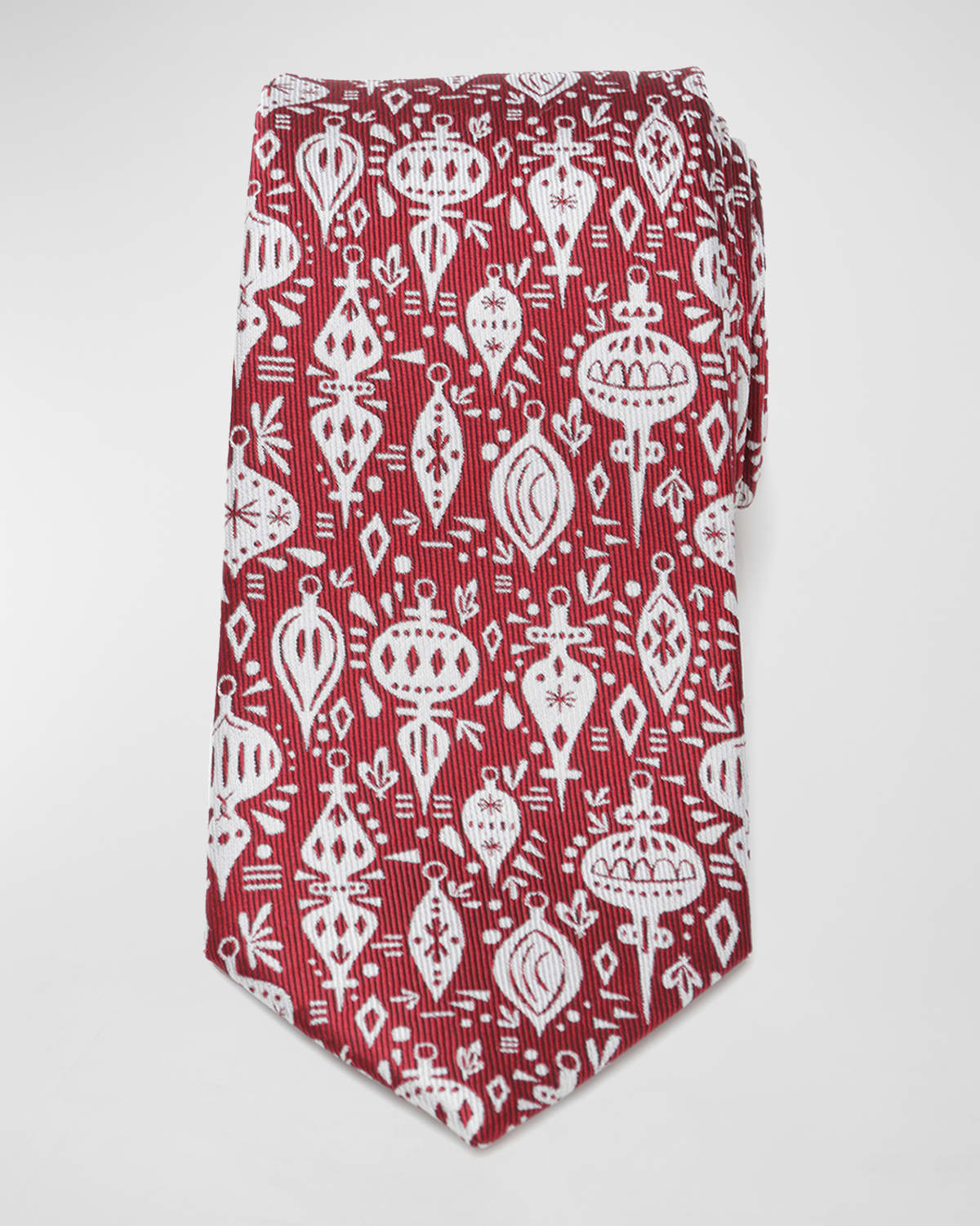 Cufflinks, Inc Men's Holiday Ornament Silk Tie In Red