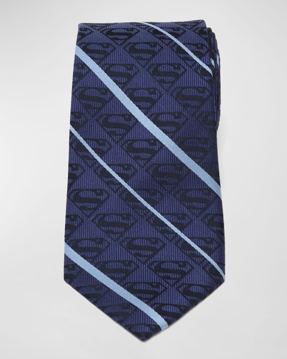 Men's Superman Striped Silk Tie