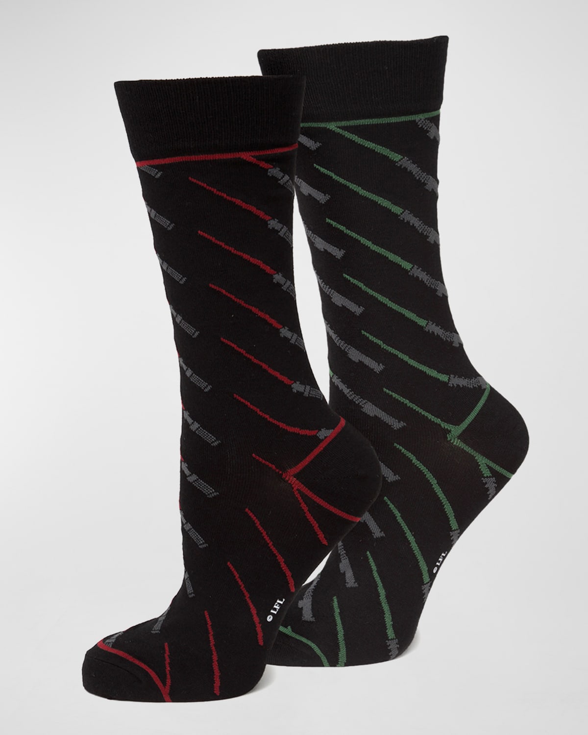 Men's Star Wars Red & Green Lightsaber Socks