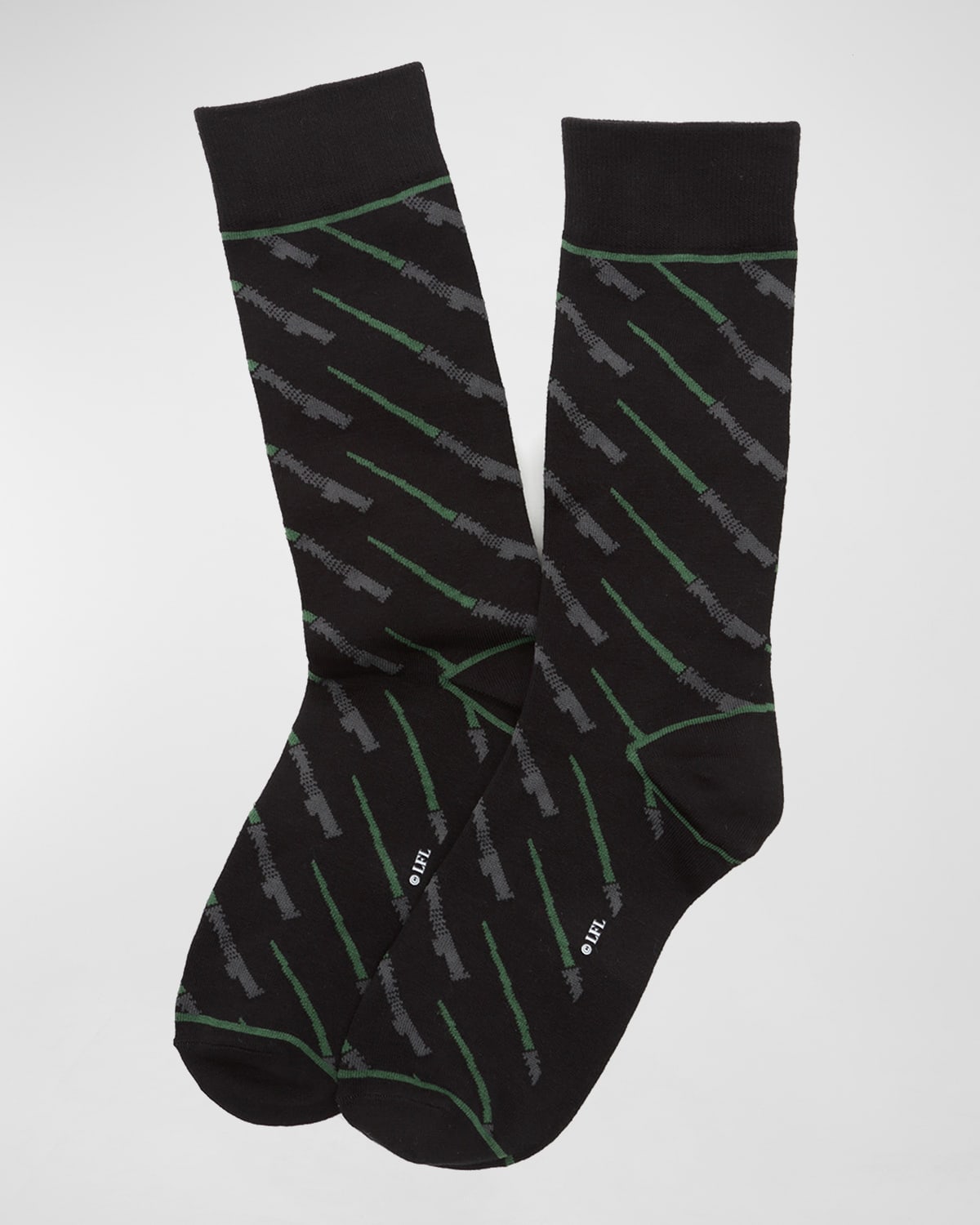 Men's Star Wars Green Lightsaber Socks