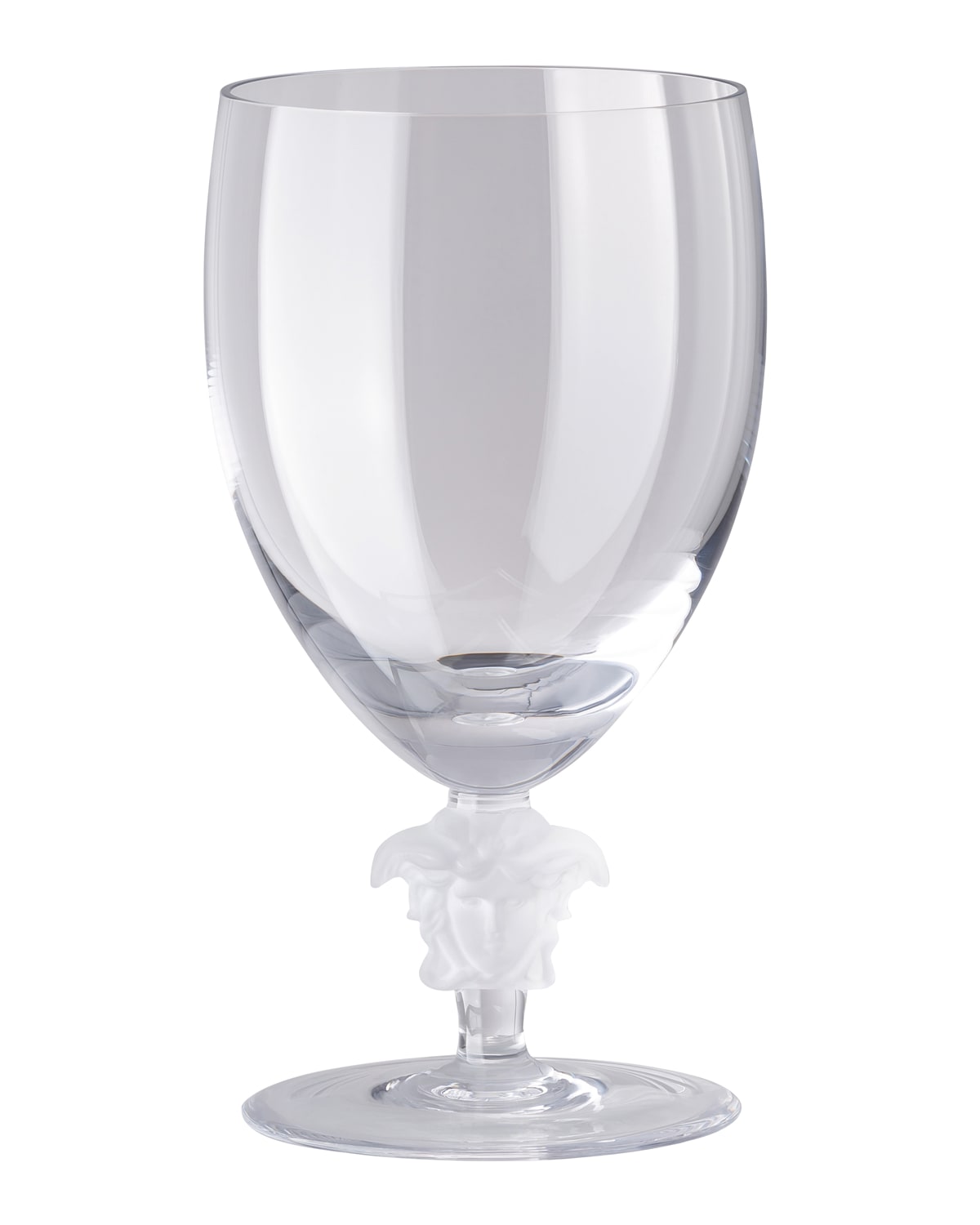 Versace Medusa Lumiere Short Stem Clear Water Goblets, Set Of 2 In Clear