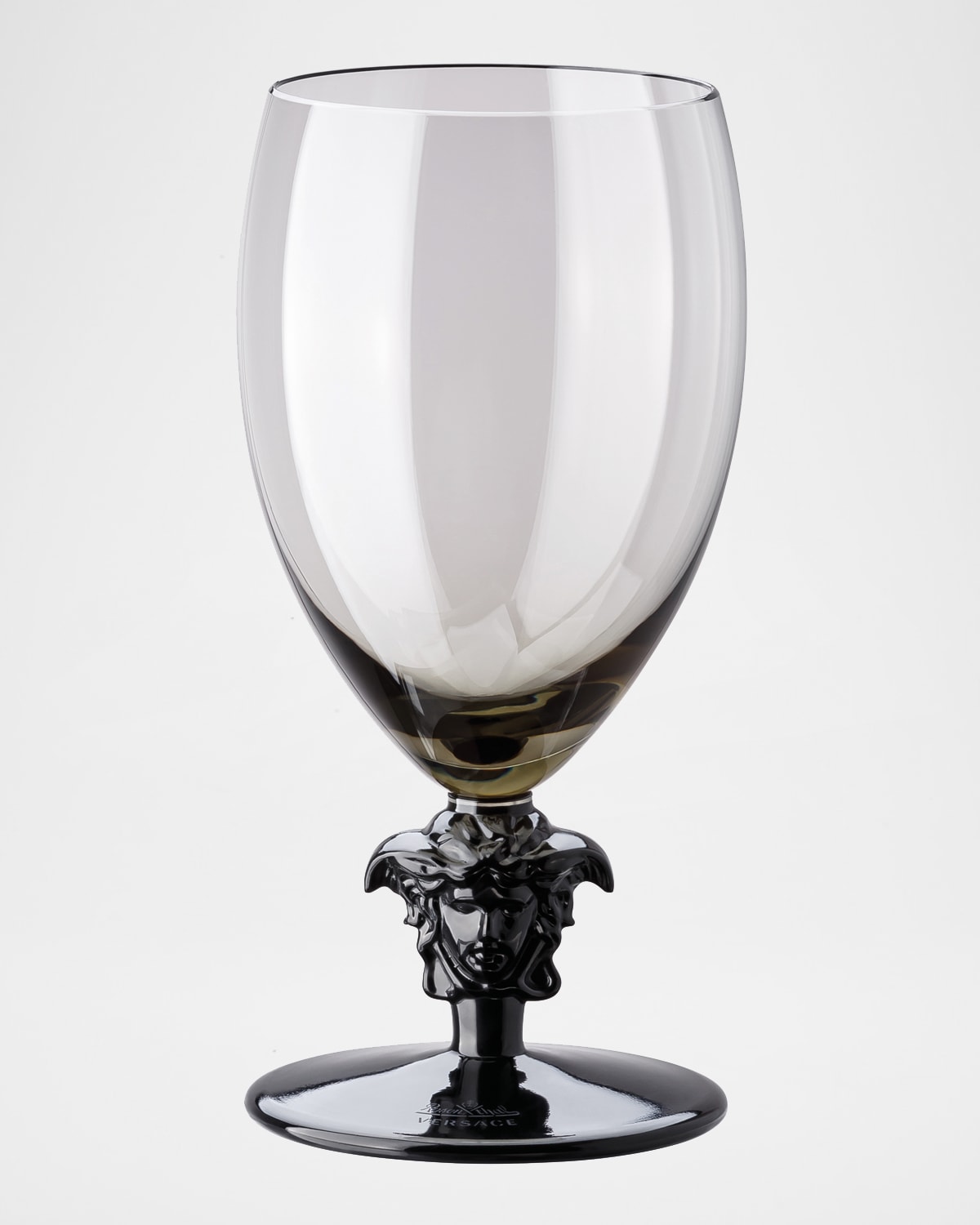 Versace Medusa Lumiere Short Stem Haze White Wine Glasses, Set Of 2 In Smoke