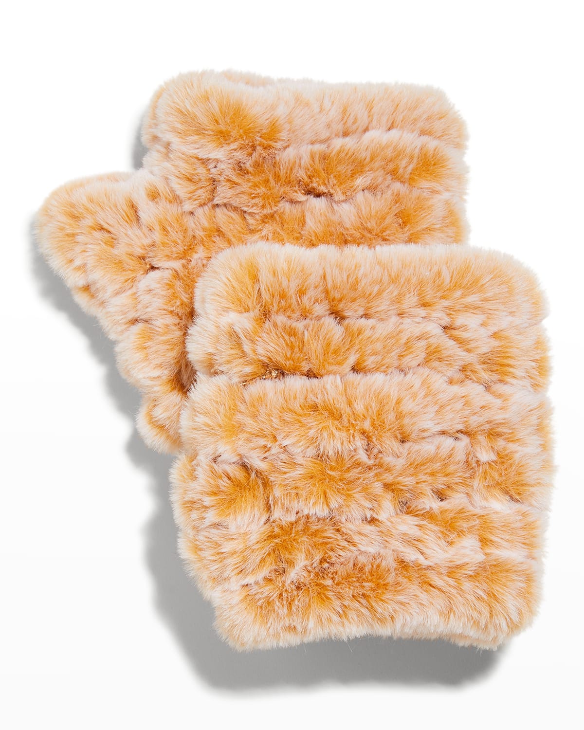 JOCELYN MANDY FINGERLESS FAUX FUR MITTENS