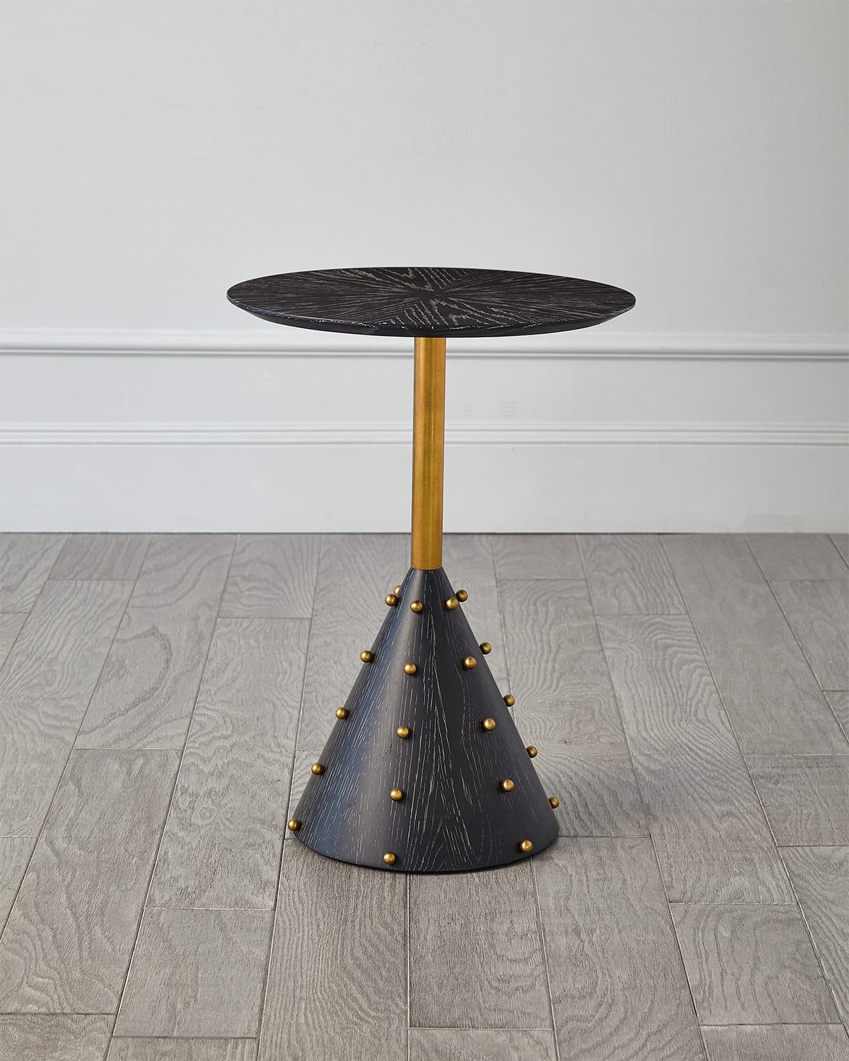 Ashley Childers For Global Views Spheres Drink Table In Black/gold