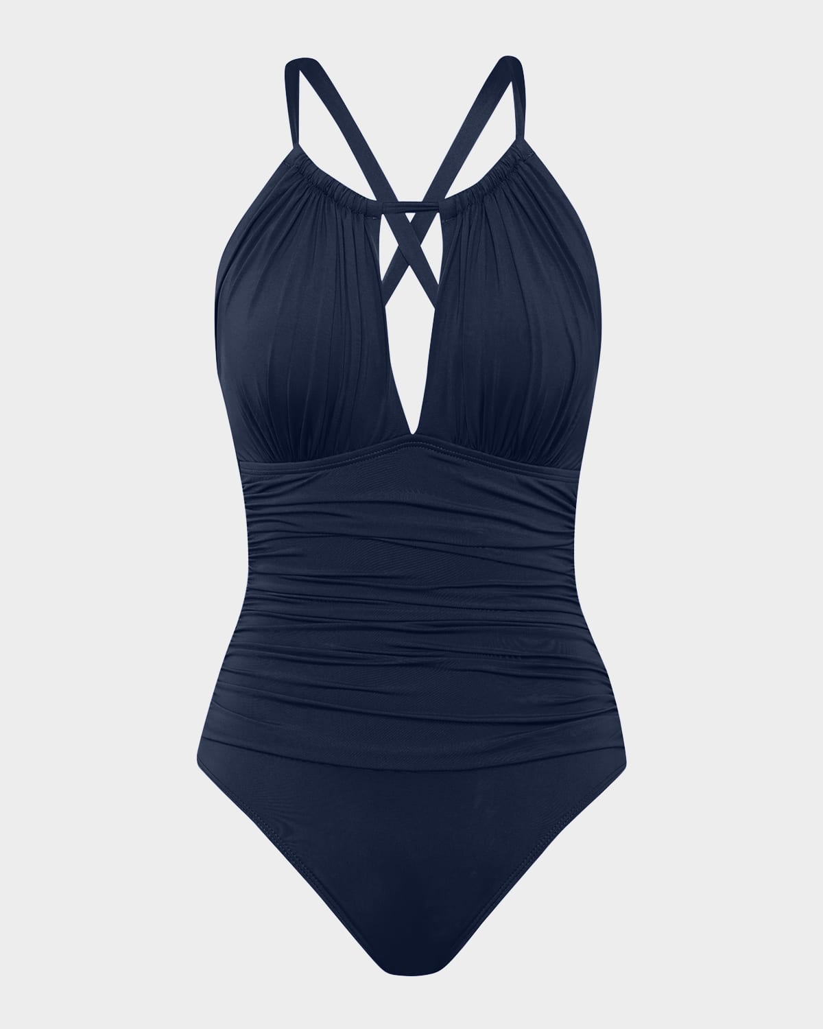 La Blanca Strappy Mesh Inset One-Piece Swimsuit