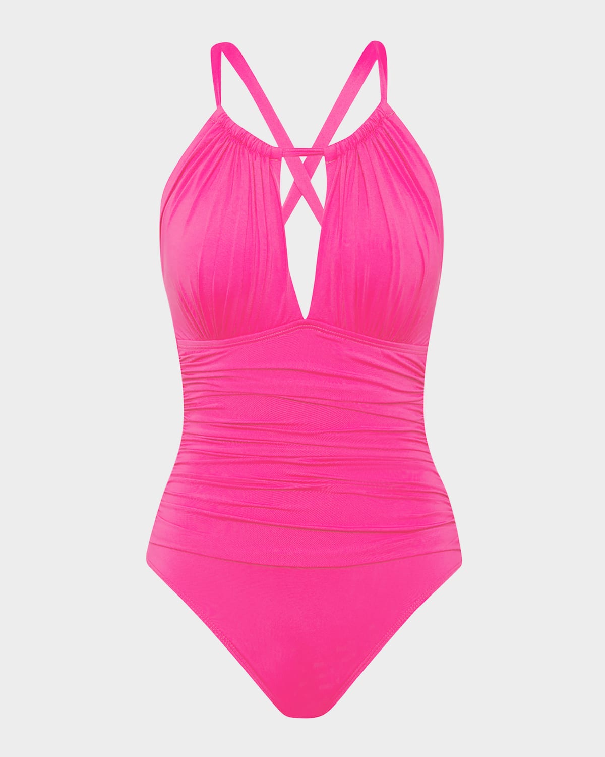 La Blanca Island Goddess Mio High-Neck One-Piece Swimsuit