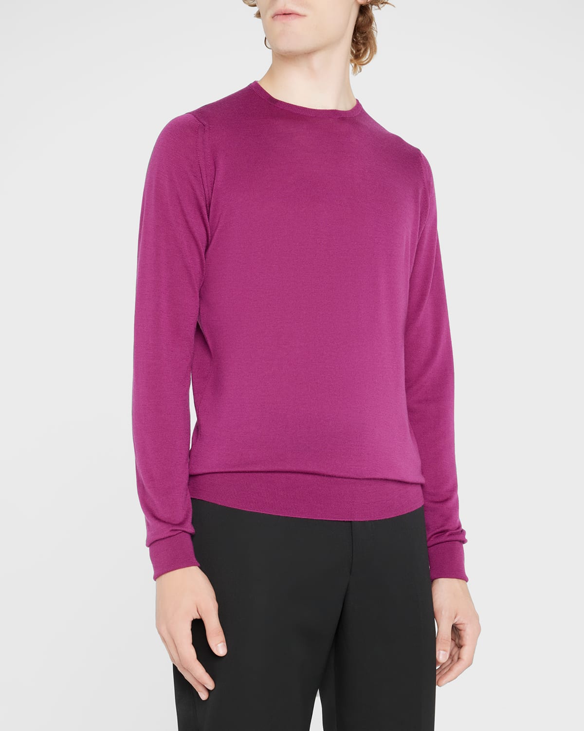 John Smedley Men's Marcus Crew In Plum