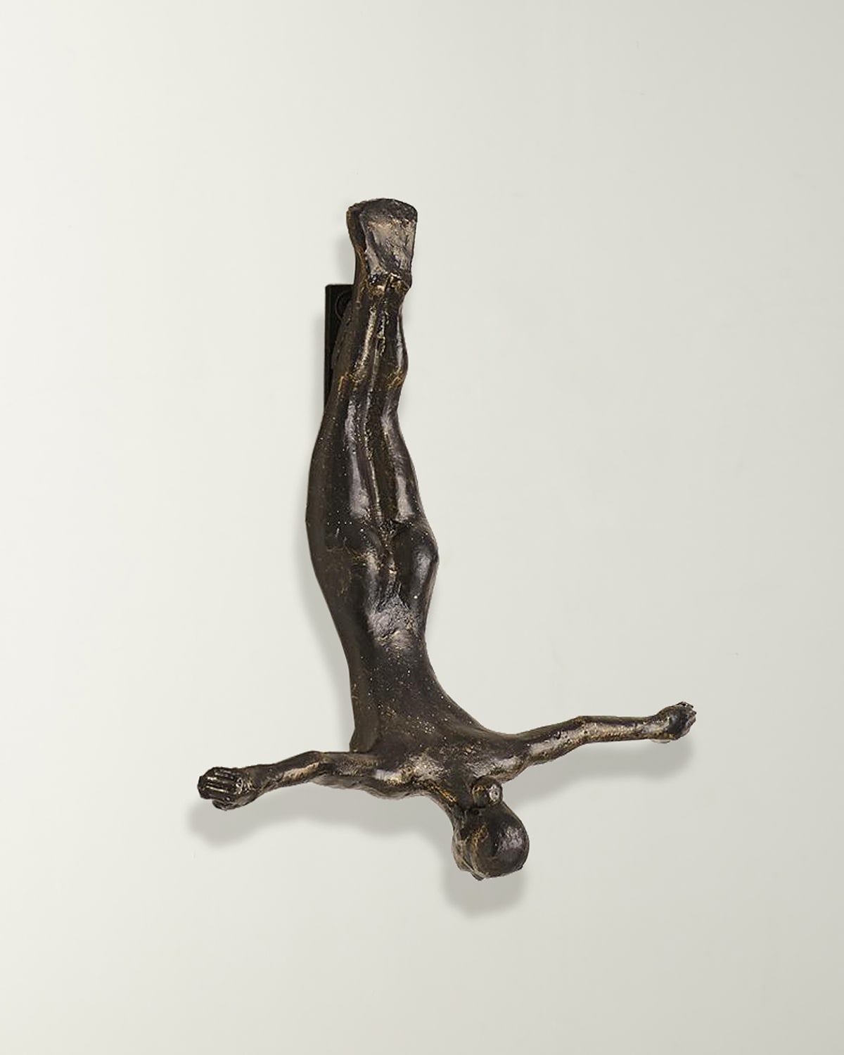 Global Views Female Wall Diver, Bronze In Bronze