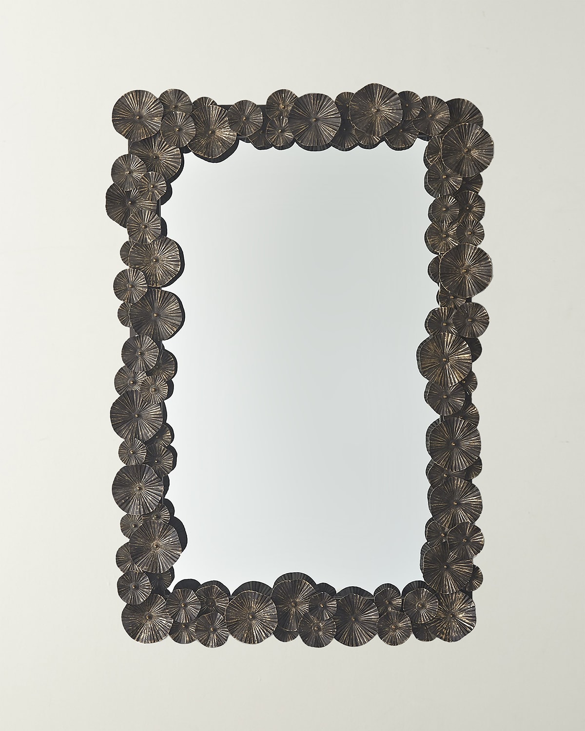 Shop Ashley Childers For Global Views Zoe Mirror In Brass