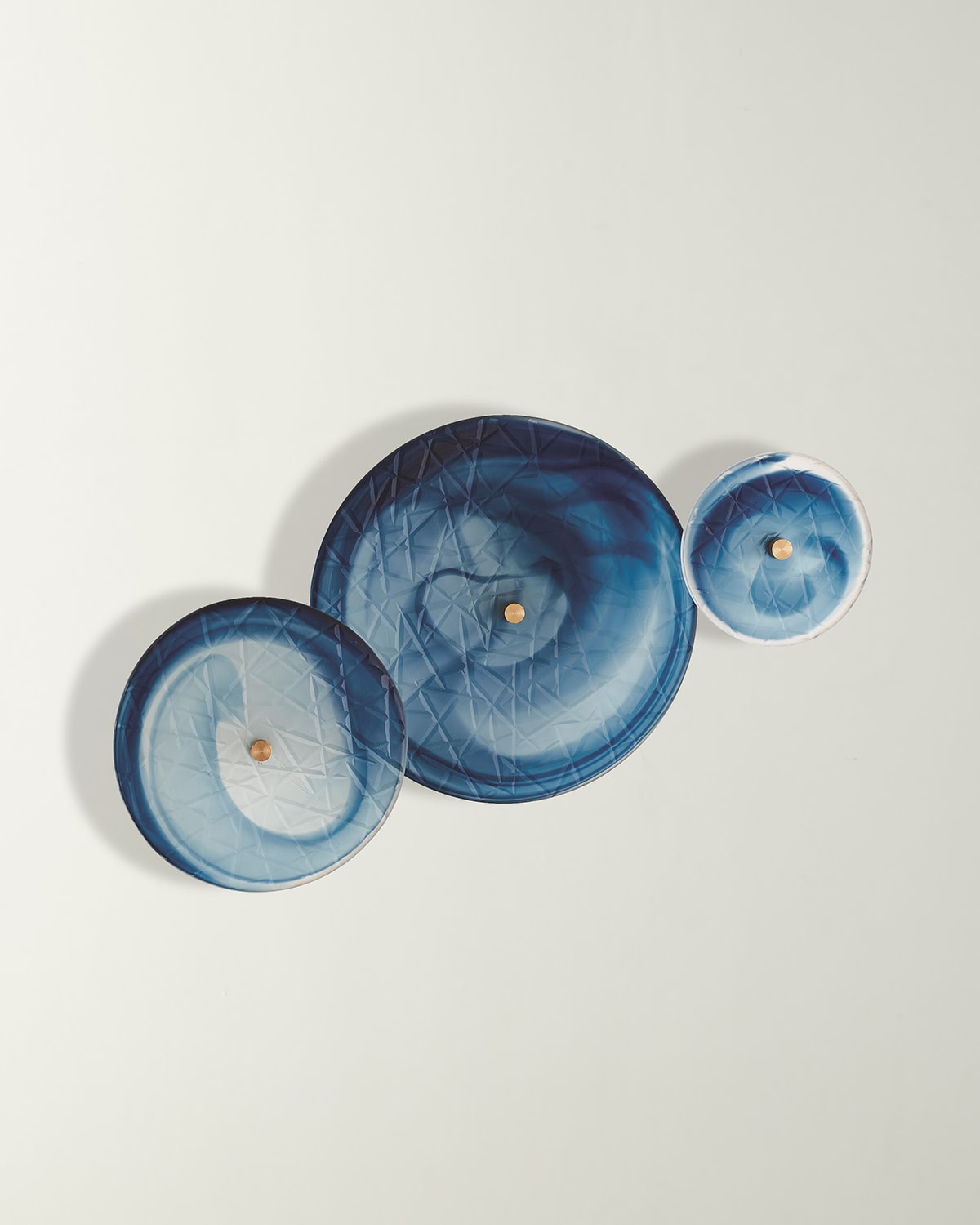 Global Views Crosshatched Wall Discs, Set of 3